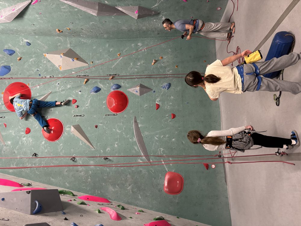 Climbing day at the rock gym